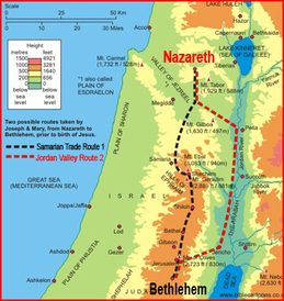 bethlehem nazareth journey joseph mary ancient