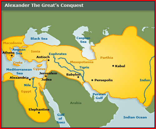 where did alexander the great conquer