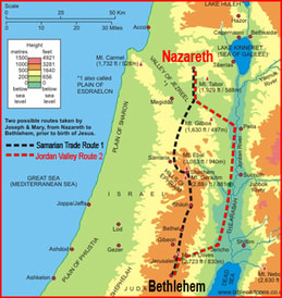 road from nazareth to bethlehem